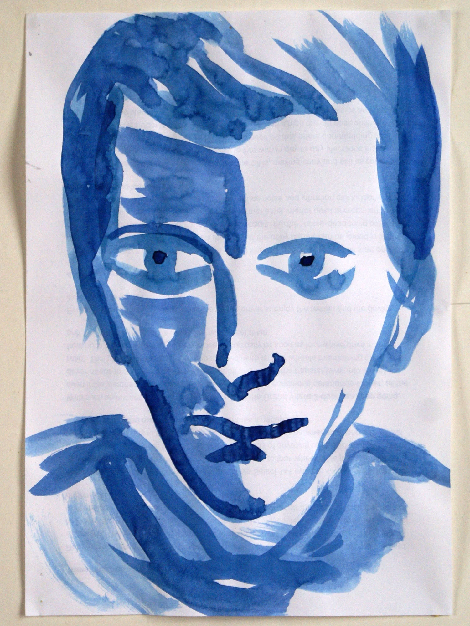 Self Portrait, 2010, watercolor on paper, 21 x 29.5 cm