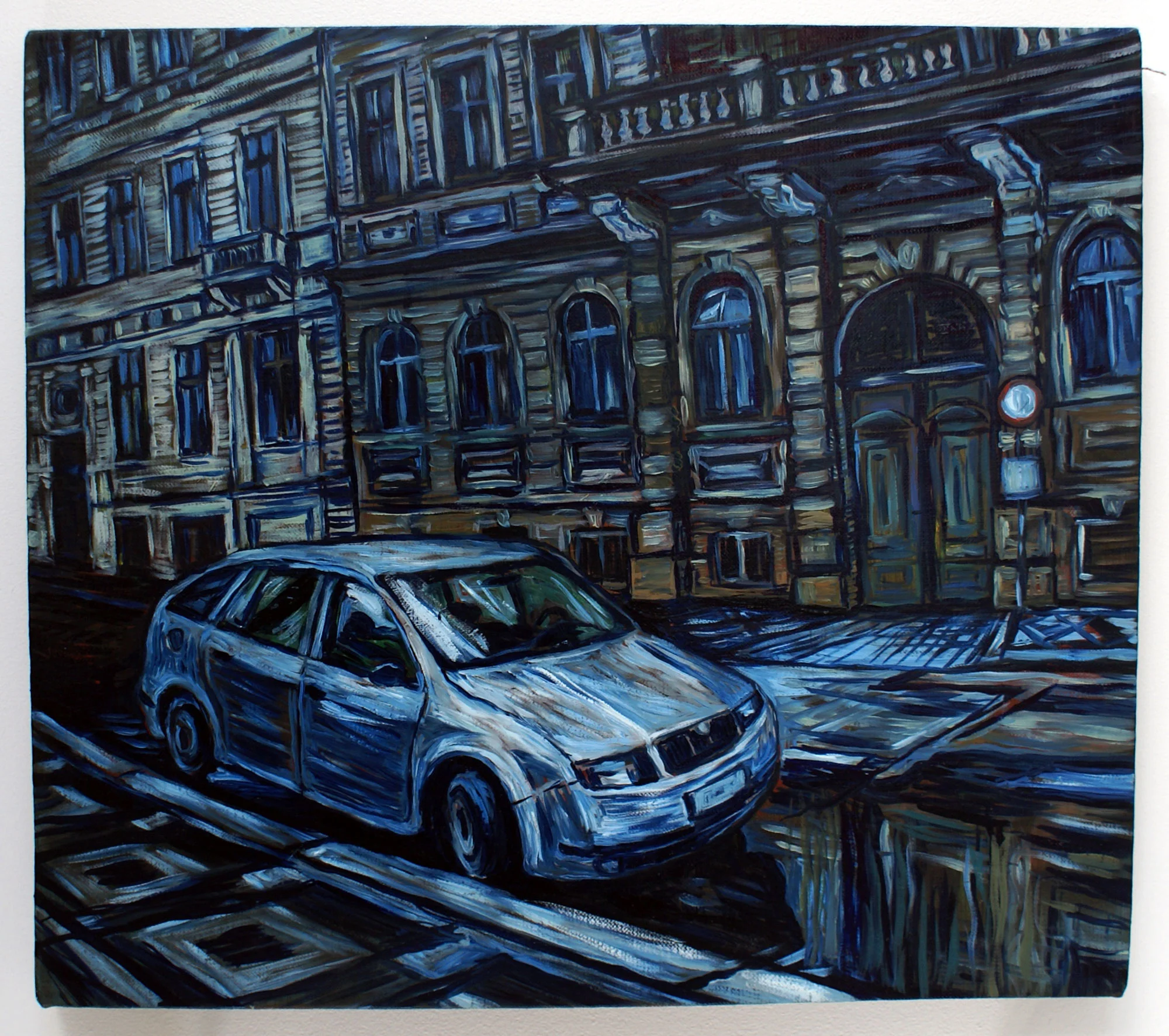 Janáčkovo nábřeži, 2013, oil on canvas, 39 x 44 cm