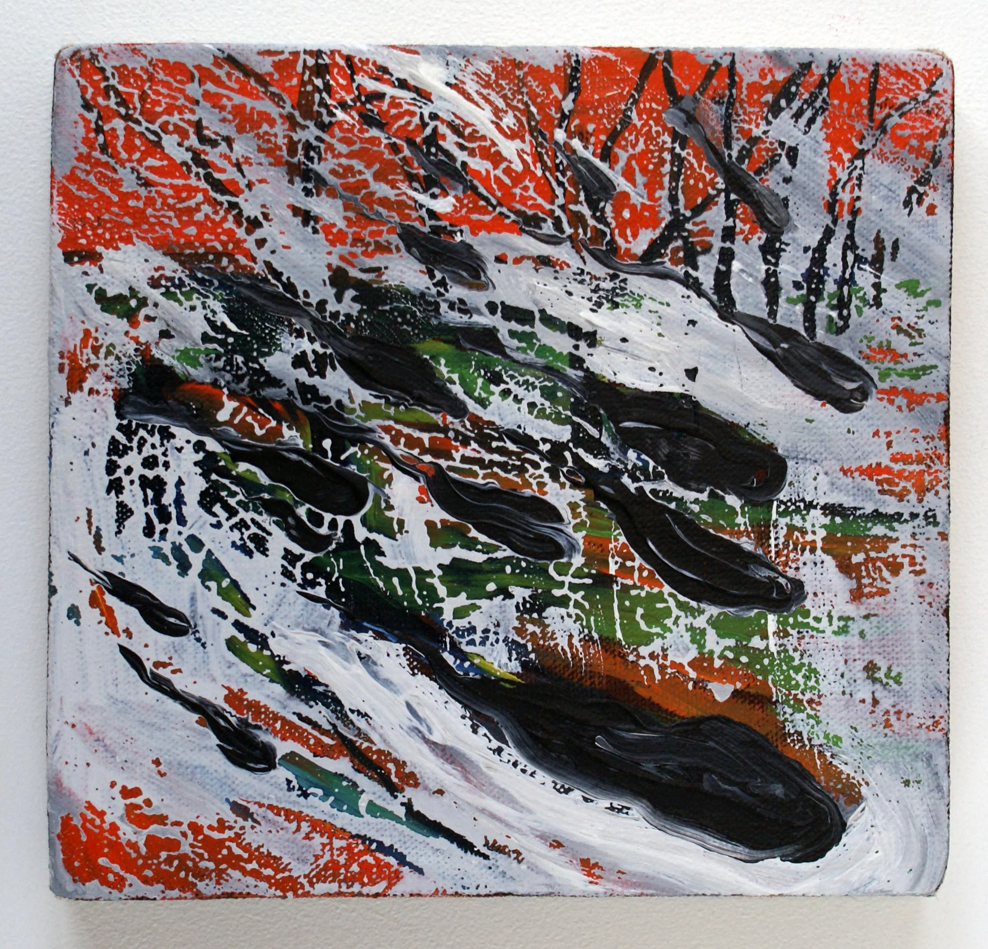 Black Tadpole, 2014, acrylic on canvas, 22 x 23 cm