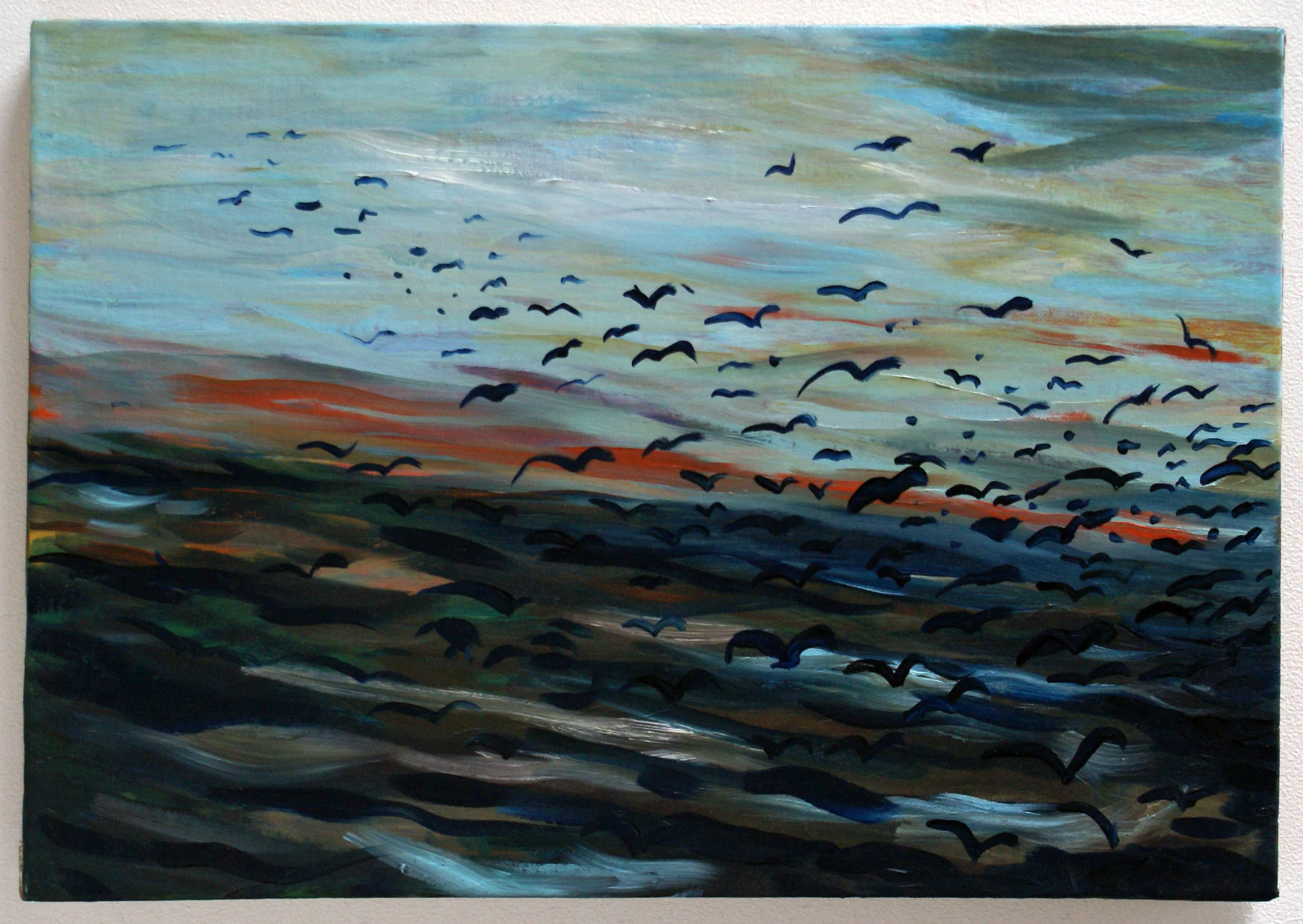 Dusk on Field, 2009, oil on canvas, 28 x 41 cm