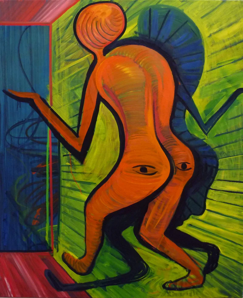 Nude at the Door, 2011, oil on canvas, 150 x 180 cm