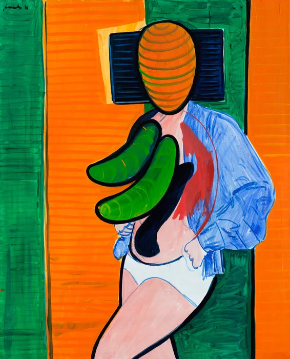 Lady in blue, 2016, oil on canvas, 100 x 80 cm