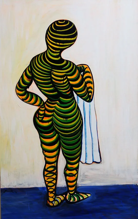 Bathing, 2016, oil on canvas, 205 x 130 cm