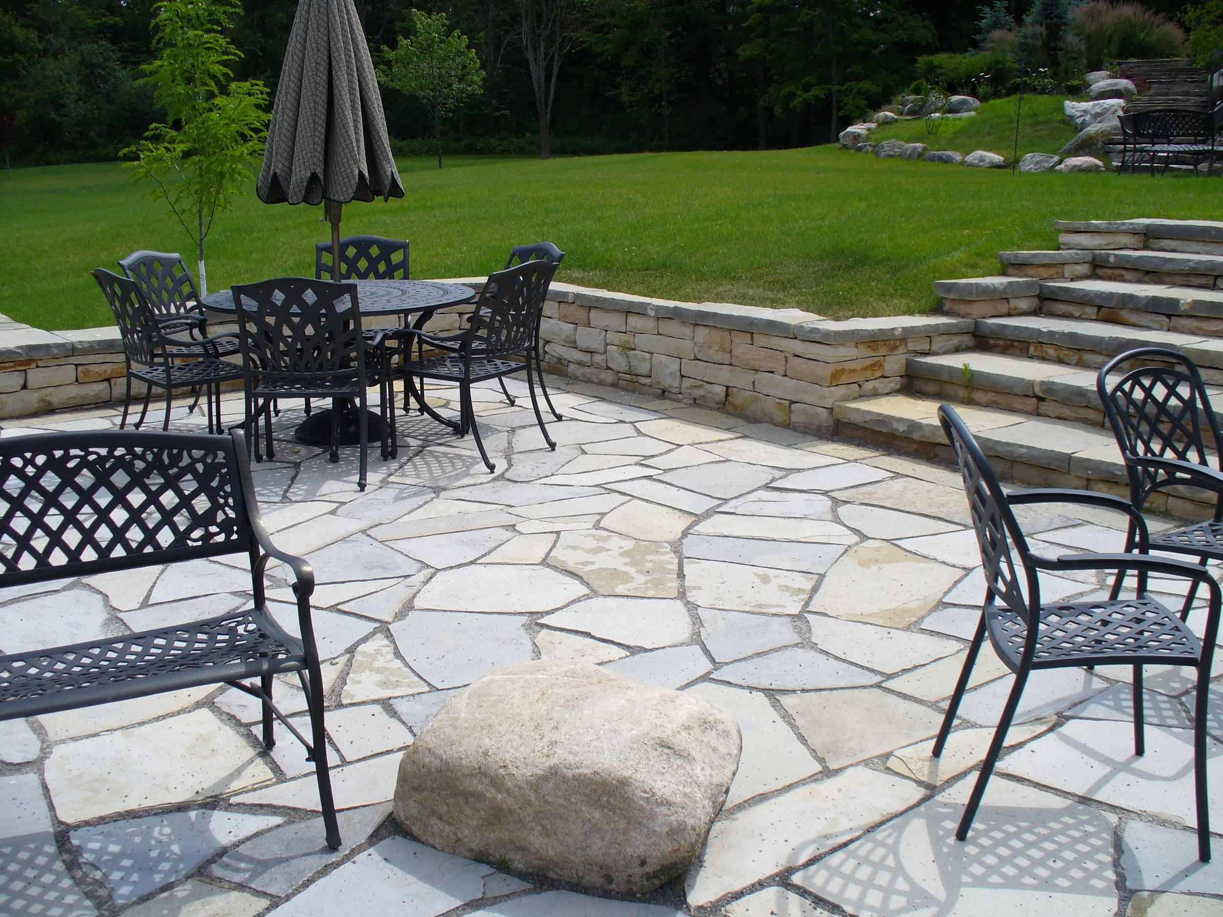 Owen Sound flagstone patio.