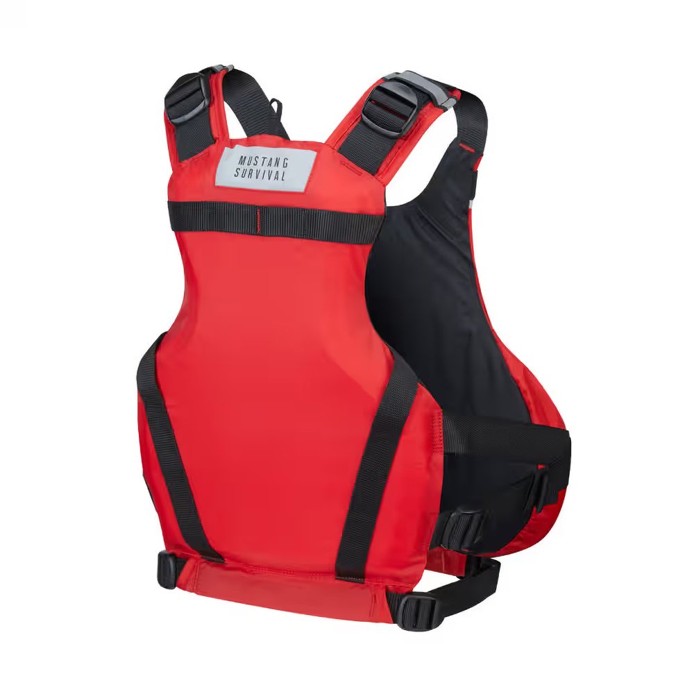Mustang Vibe Foam Vest - Red - Back - Side - Rowand's.jpg