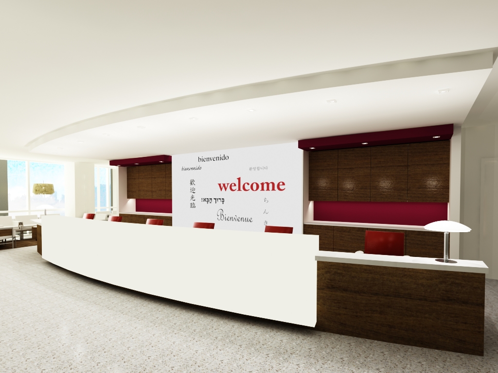 Welcome Desk Rendering