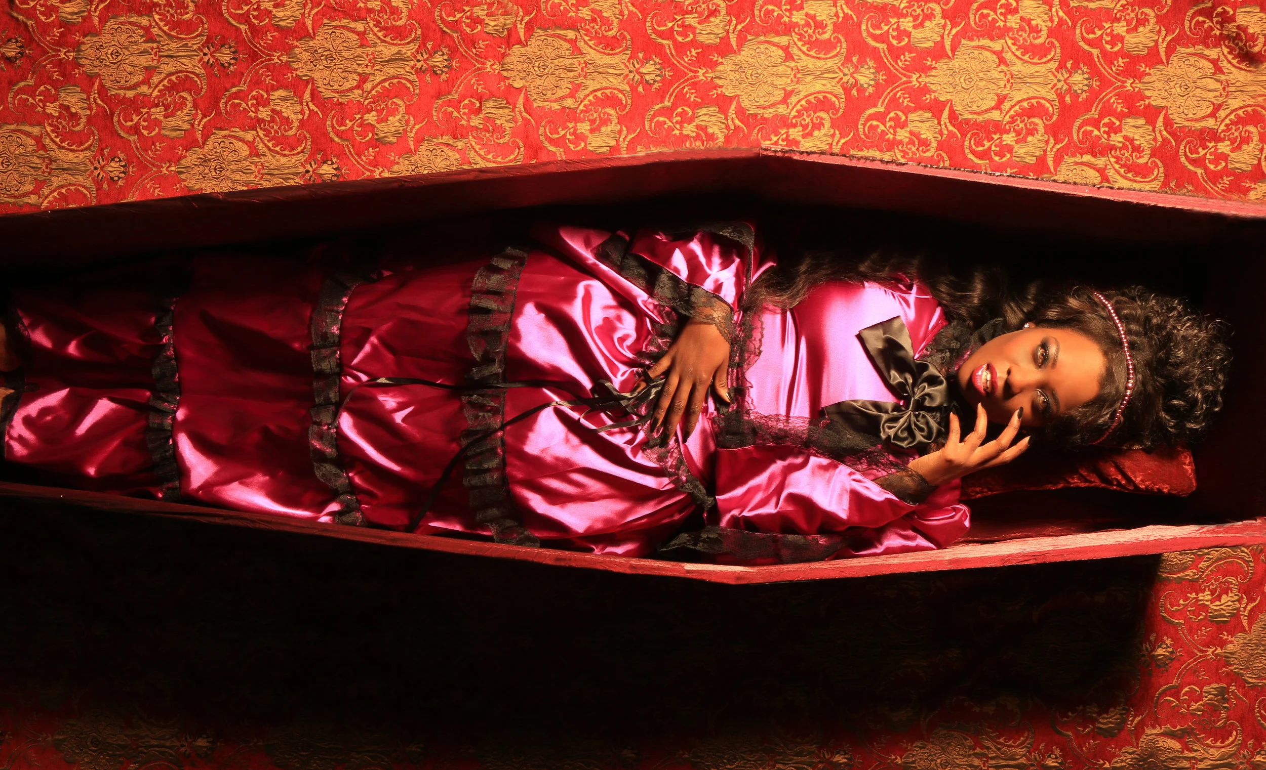 Awaken. Alternative Revolution Magazine October 2016. Custom made coffin at Gamez Studios Los Angeles