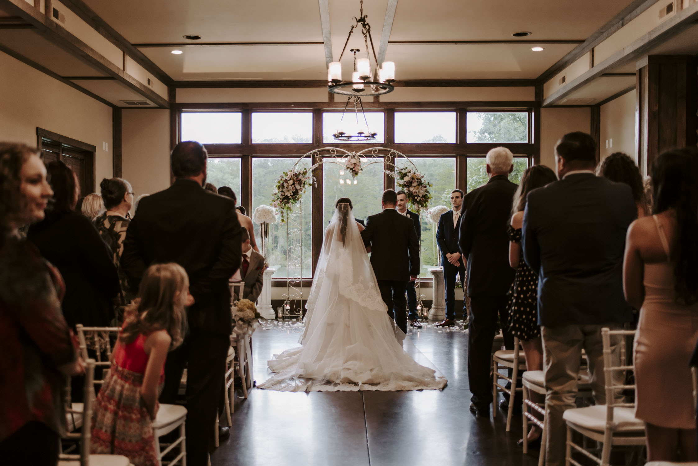 Rainy Bella Collina Wedding Ceremony | Kayli LaFon Photography, Greensboro Winston-Salem NC Wedding Photographer