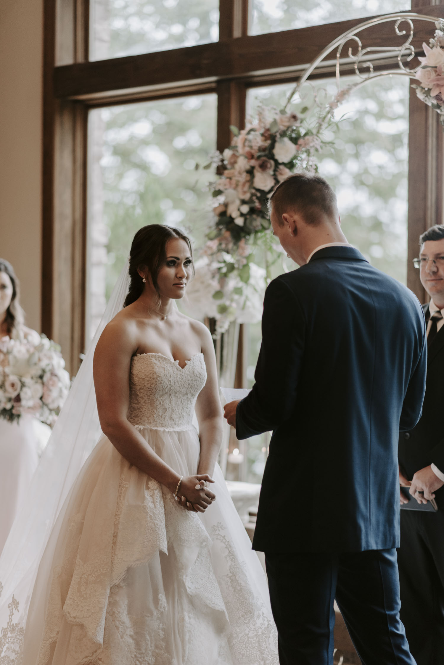 Rainy Bella Collina Wedding Ceremony | Kayli LaFon Photography, Greensboro Winston-Salem NC Wedding Photographer