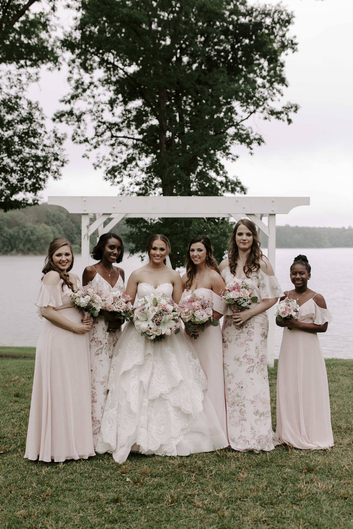 Rainy Bella Collina Wedding - Full Wedding Party Portraits| Kayli LaFon Photography, Greensboro Winston-Salem NC Wedding Photographer