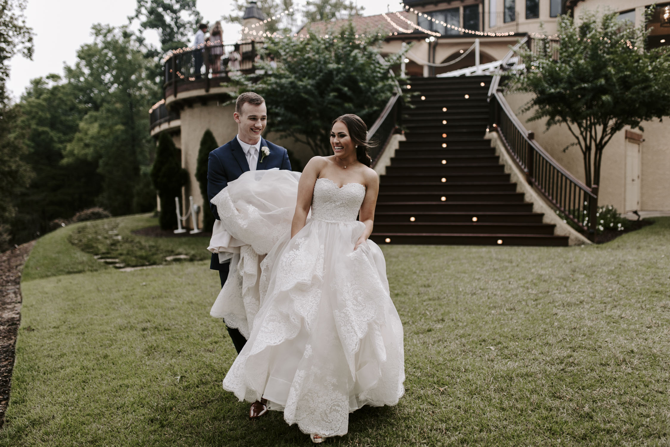 Rainy Bella Collina Wedding - Bride and Groom Newlywed Portraits | Kayli LaFon Photography, Greensboro Winston-Salem NC Wedding Photographer