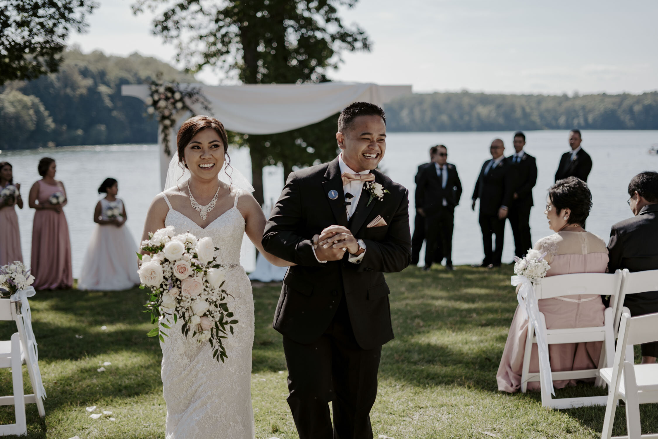 Greensboro Winston-Salem, NC Wedding Photography at Belews Lake | Bella Collina Mansion Ceremony | Kayli LaFon Wedding Photographer