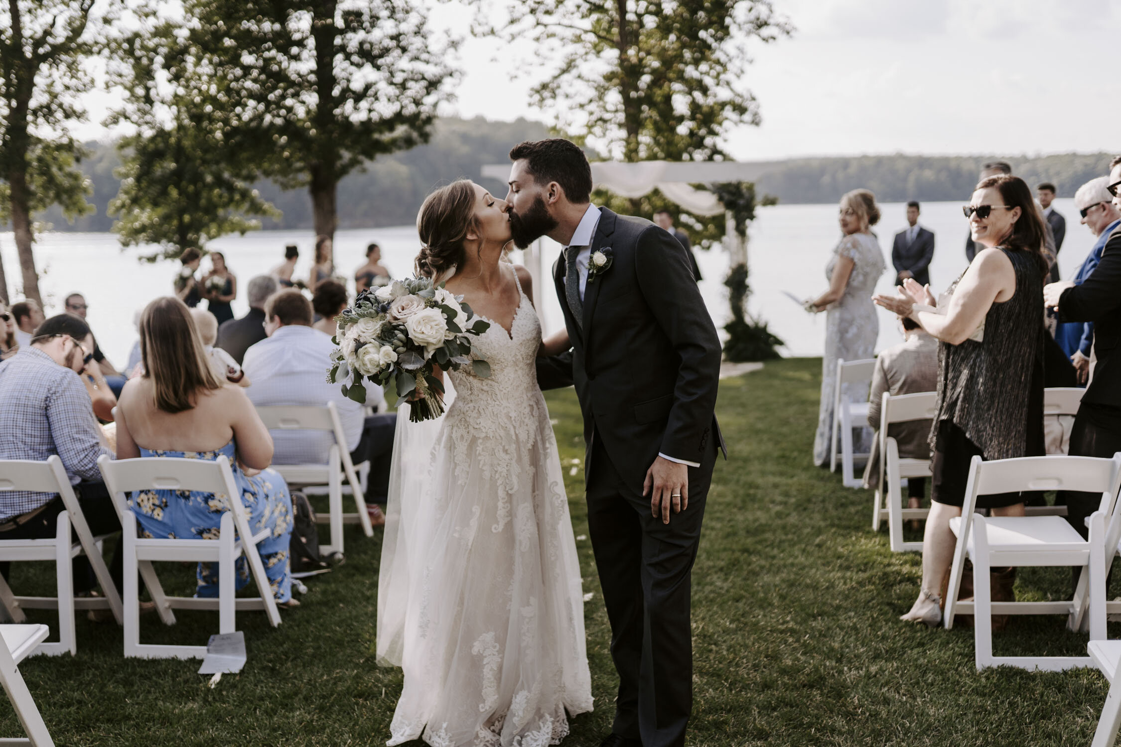 Romantic Wedding Ceremony at Bella Collina | By Greensboro, NC Wedding Photographer: Kayli LaFon Photography