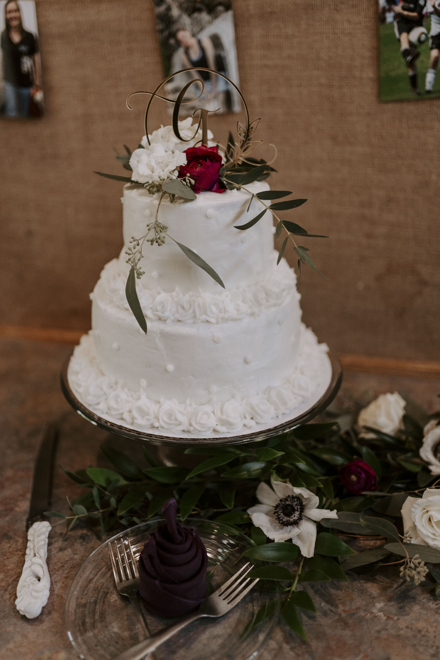 Chapel Hill Wedding Reception cake | Kayli LaFon Photography, North Carolina Intimate Wedding Photographer