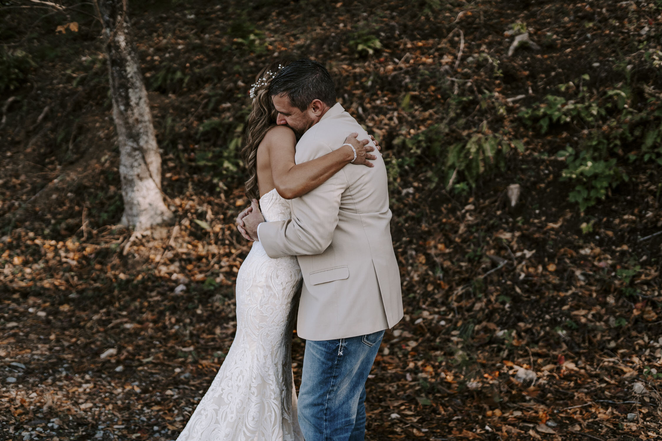 Fall Bride and Groom First Look by Kayli LaFon Photography | Greensboro Winston-Salem, NC Wedding Photographer