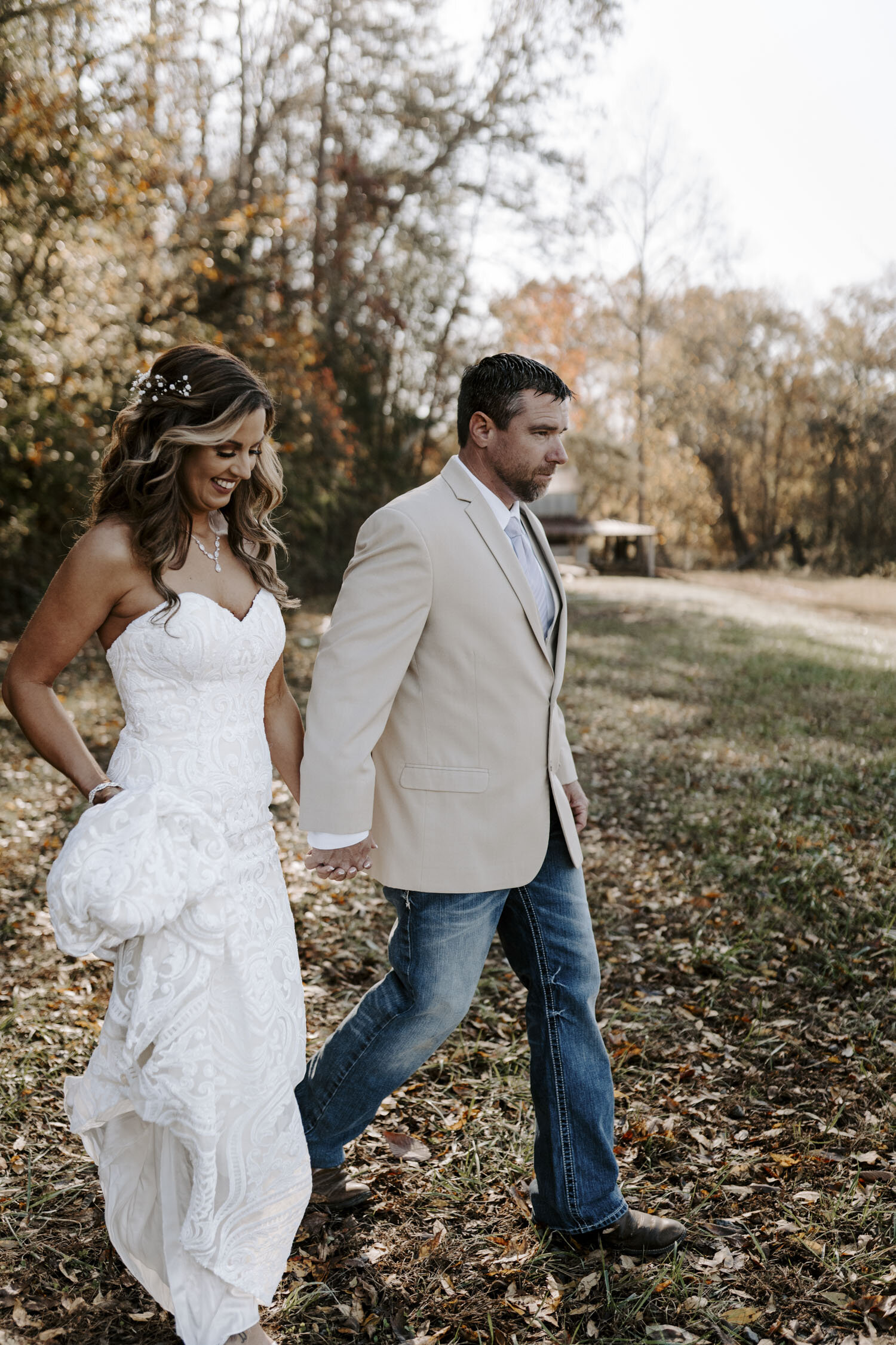 Fall Bride and Groom Portraits by Kayli LaFon Photography | Greensboro Winston-Salem, NC Wedding Photographer
