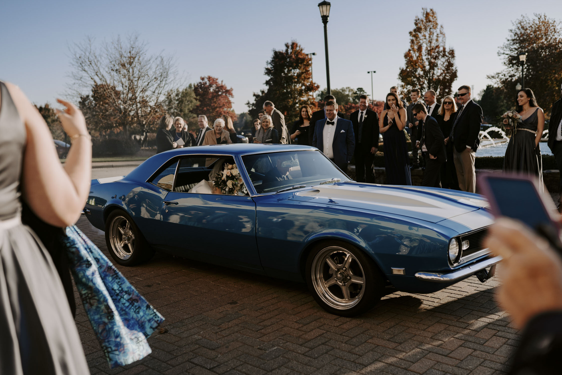 Classic Car send off - Grandover Resort Wedding by Kayli LaFon Photography | Greensboro Winston-Salem, NC Wedding Photographer