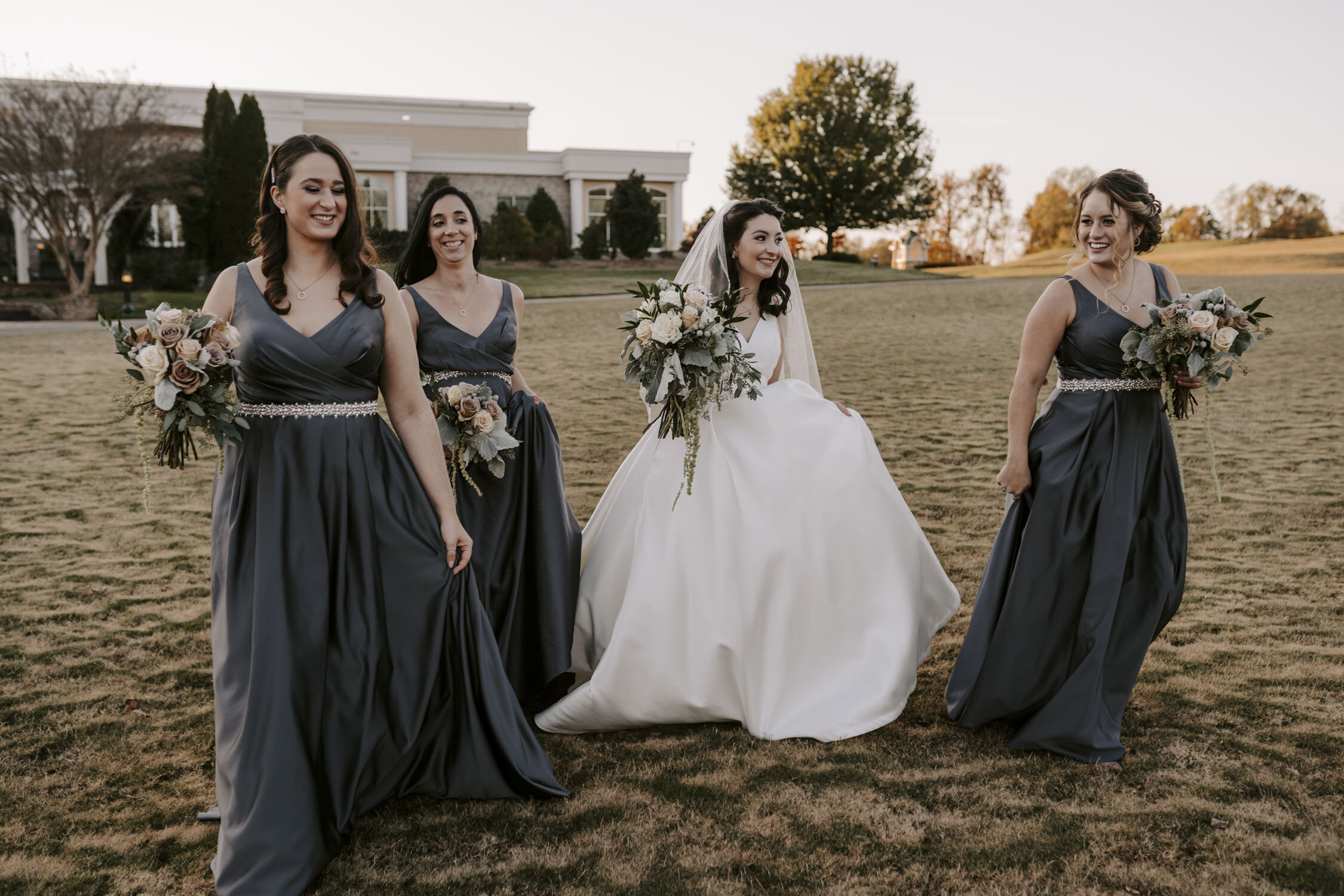 Classy and Elegant Wedding Party Portraits at Grandover Resort Wedding by Kayli LaFon Photography | Greensboro Winston-Salem, NC Wedding Photographer