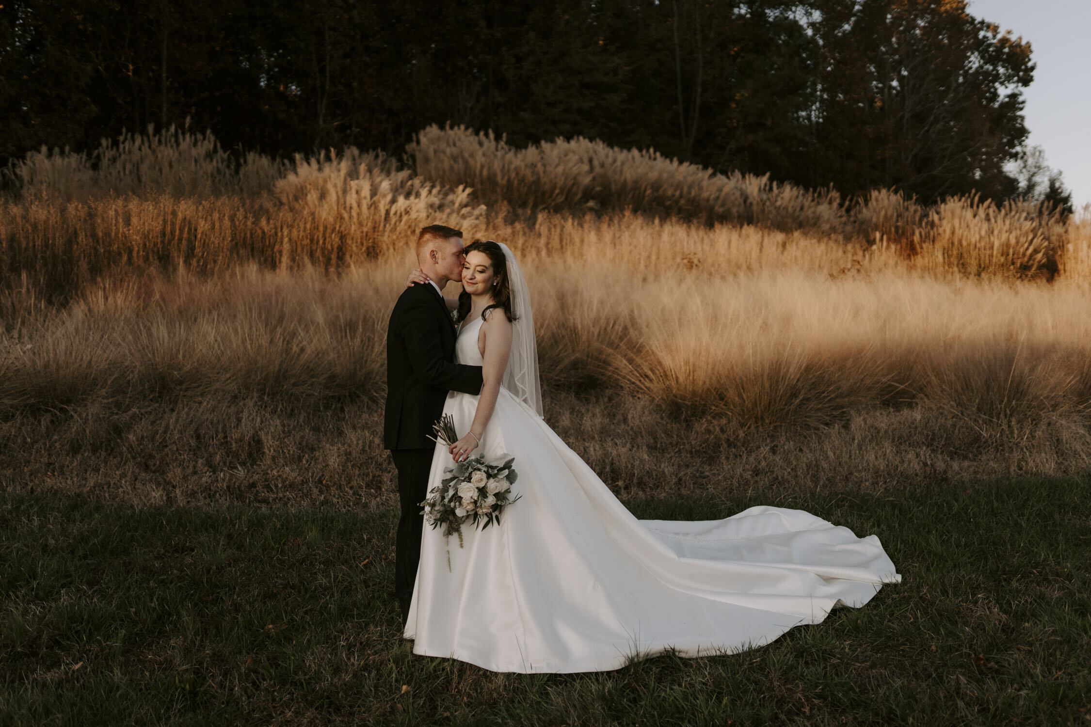 Bride and Groom Newlywed Portraits at Grandover Resort Wedding by Kayli LaFon Photography | Greensboro Winston-Salem, NC Wedding Photographer