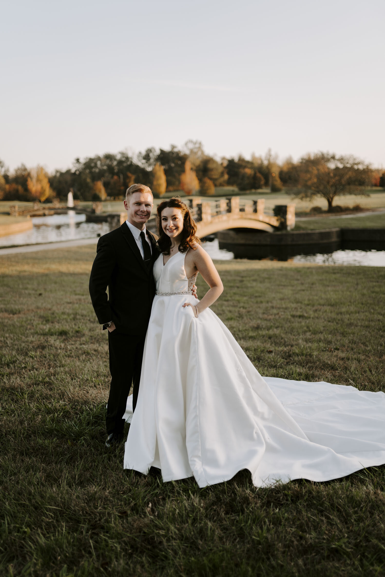 Bride and Groom Newlywed Portraits at Grandover Resort Wedding by Kayli LaFon Photography | Greensboro Winston-Salem, NC Wedding Photographer