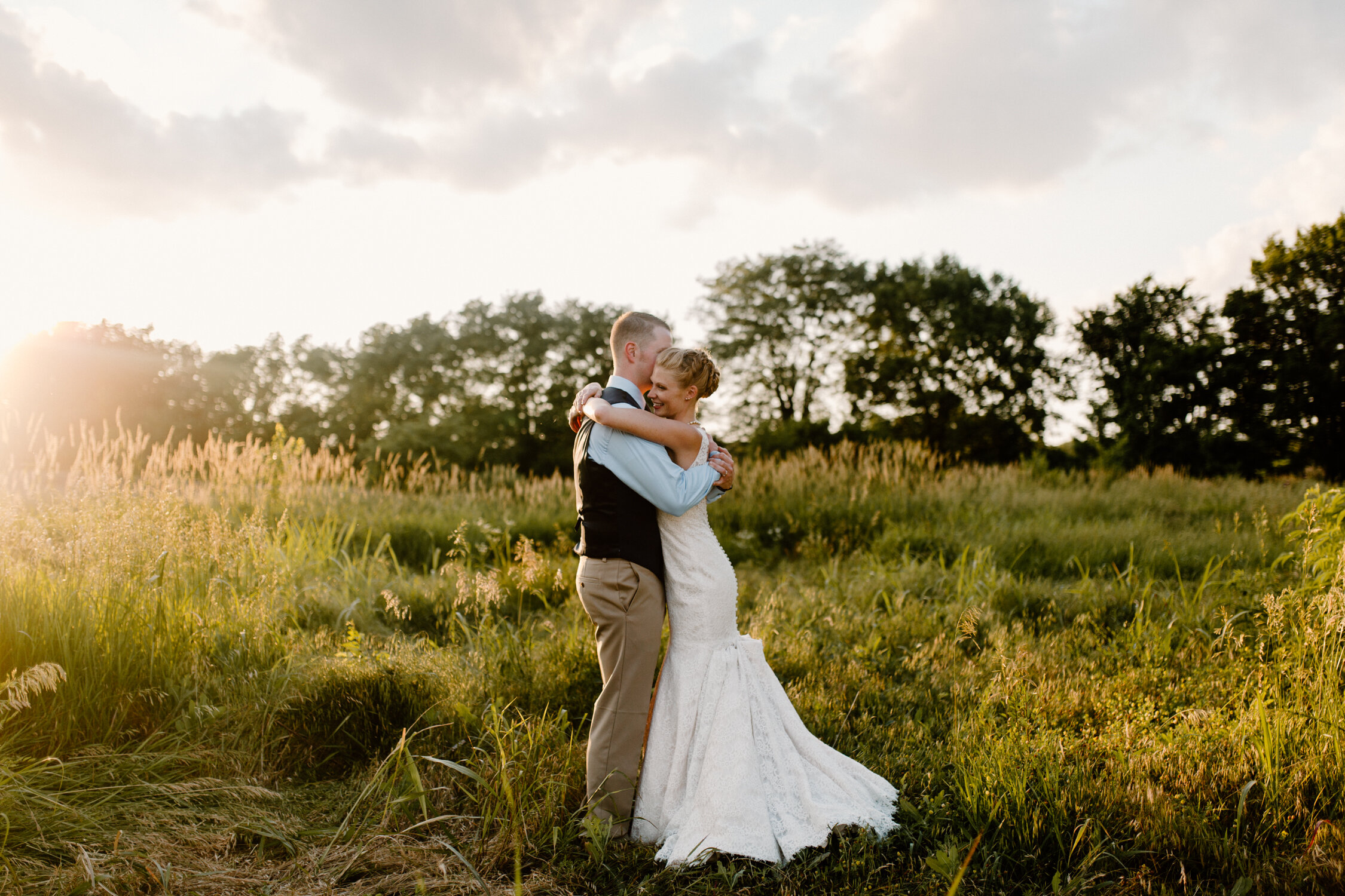 Golden hour bride and groom portraits | Triad, North Carolina based Wedding & Elopement Photographer