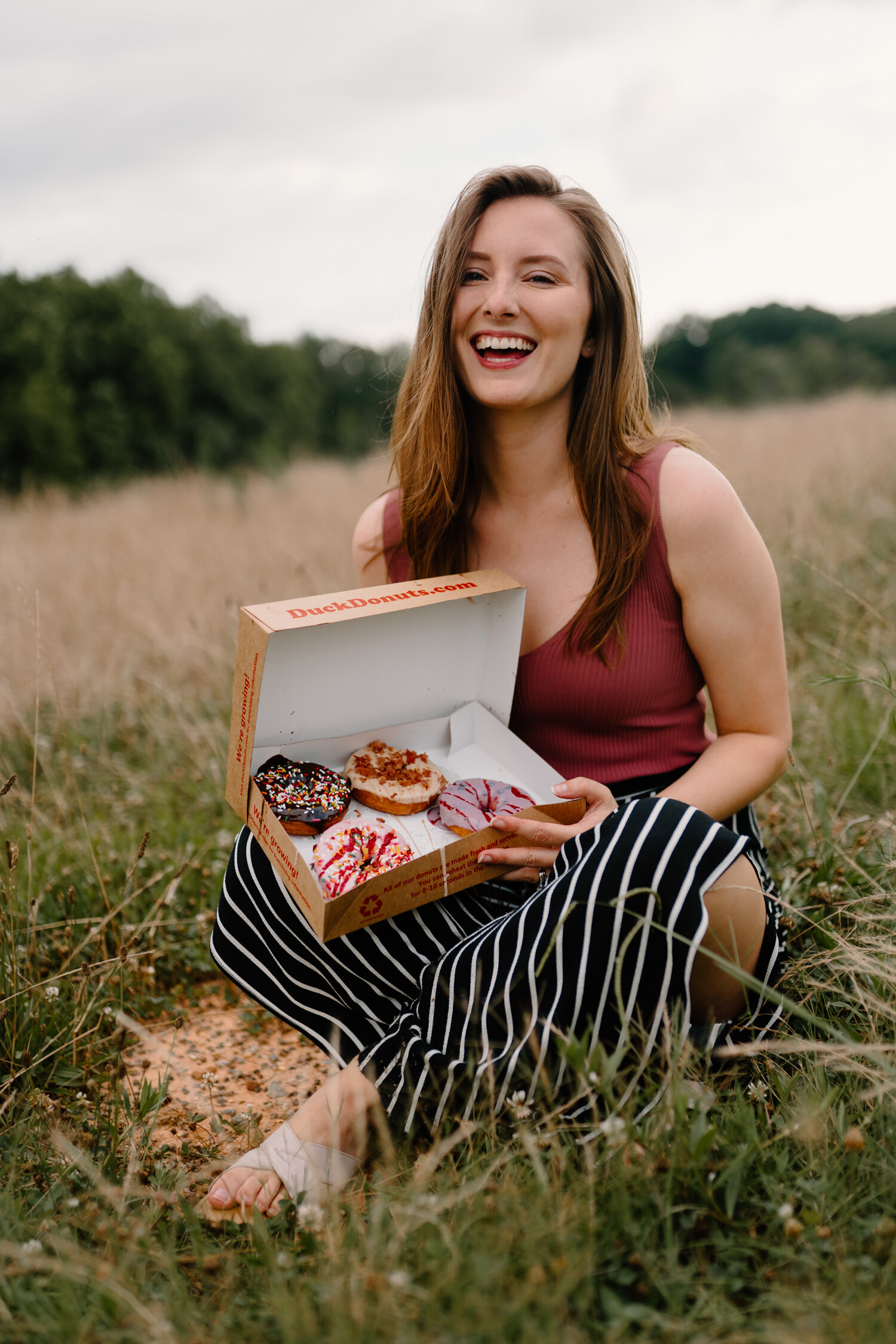 Fun Birthday Donut headshots by Kayli LaFon Photography | North Carolina Adventurous Photographer