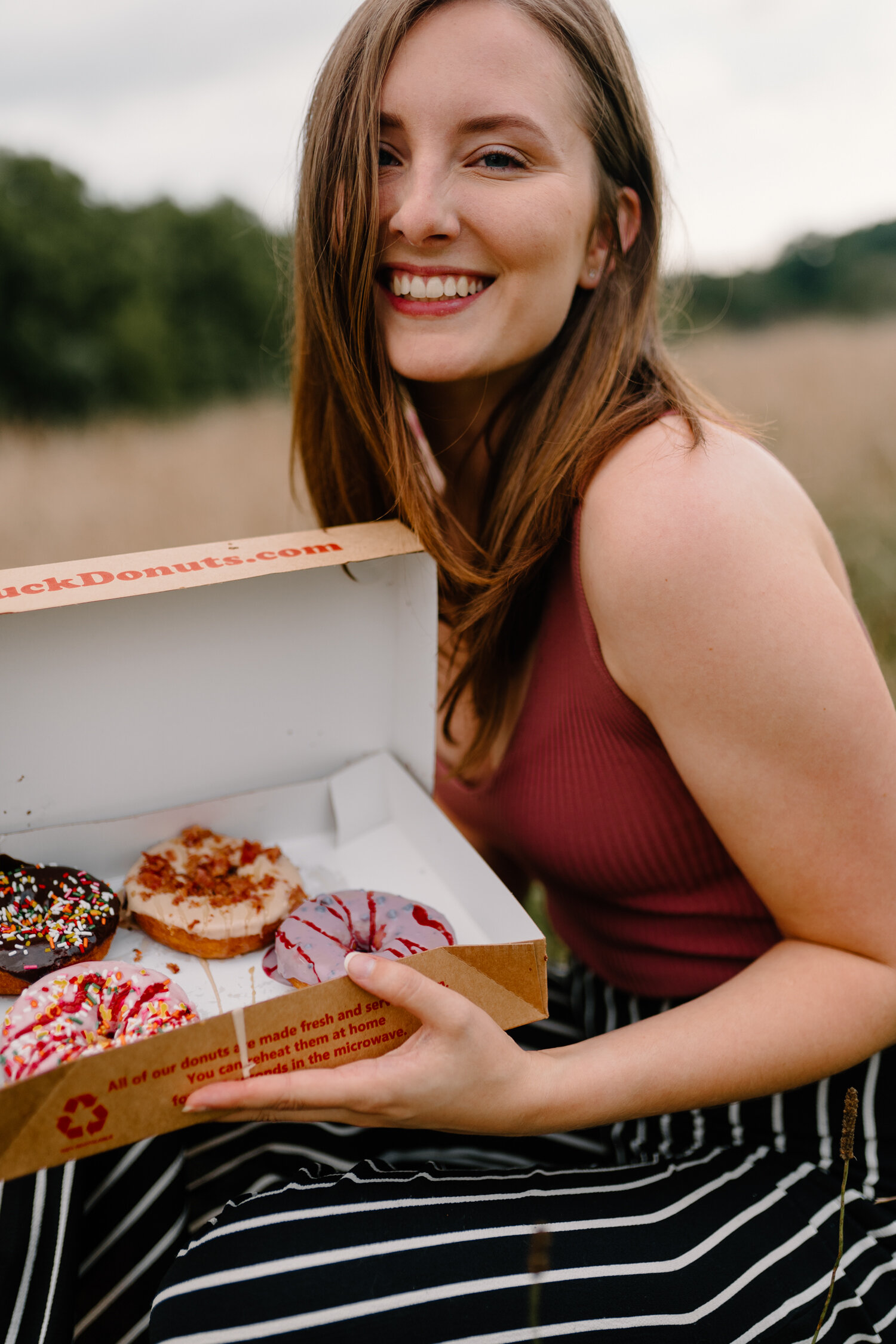 Fun Birthday Donut headshots by Kayli LaFon Photography | North Carolina Adventurous Photographer