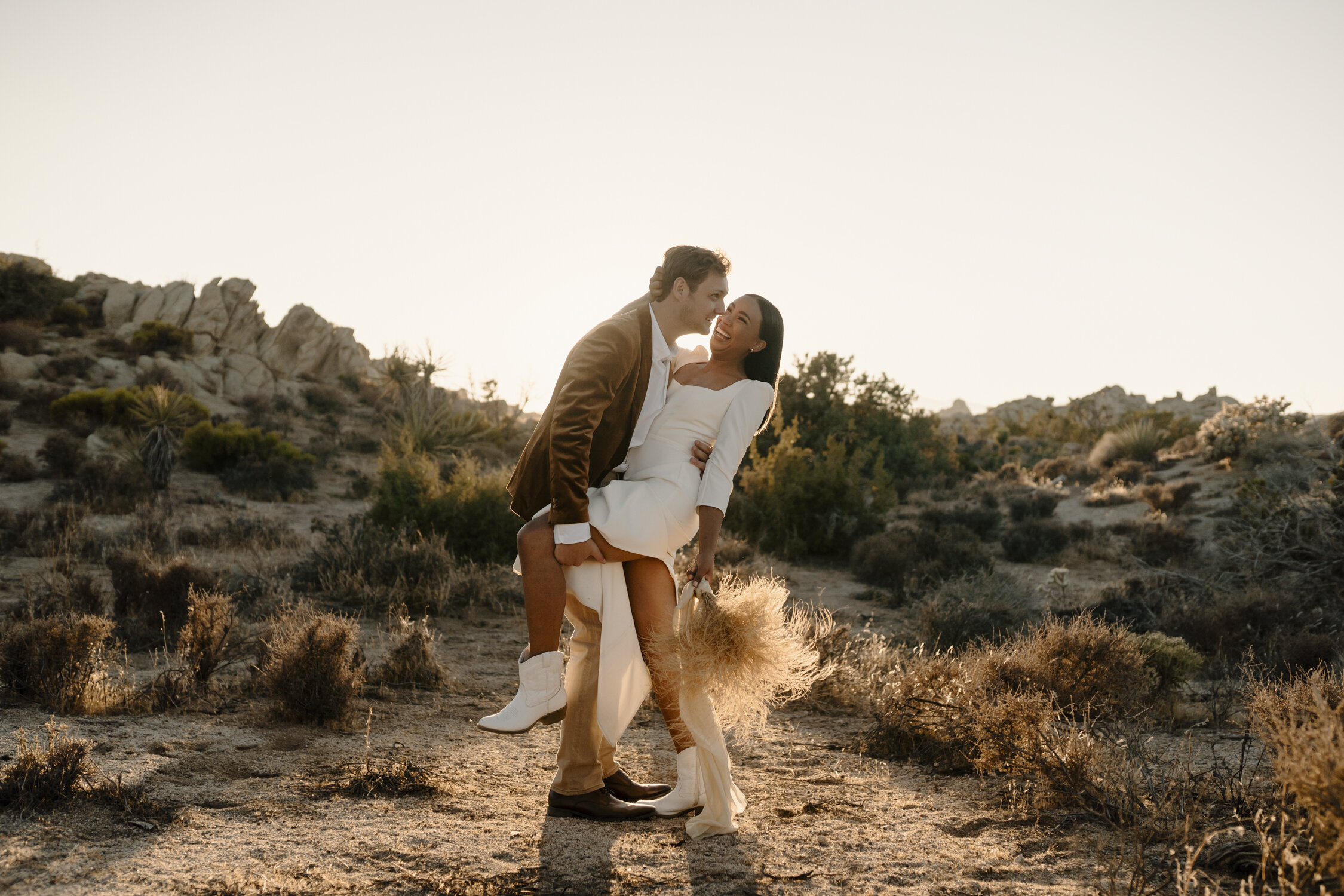 Bride and groom having fun at their California Elopement | by Kayli LaFon Photography