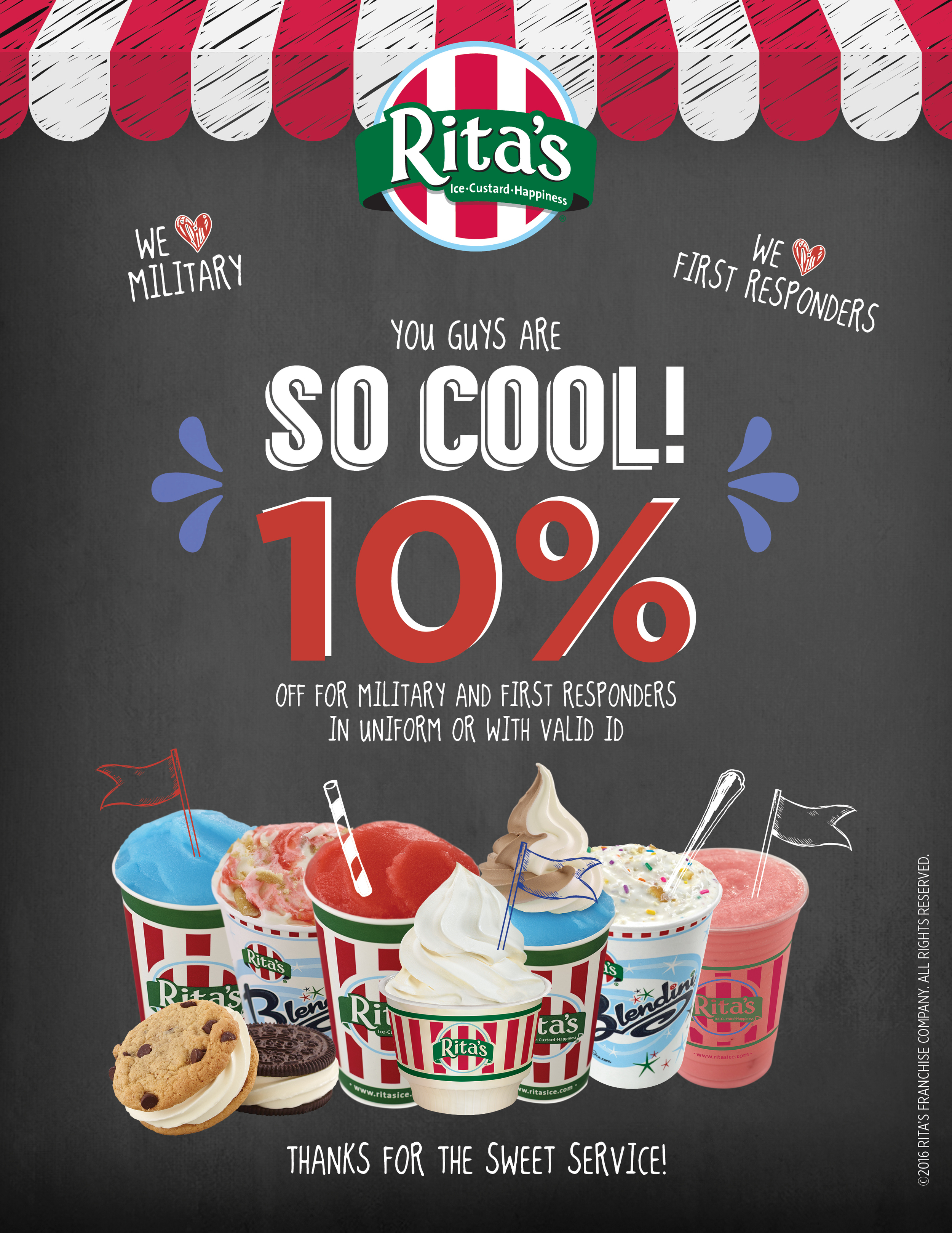 Rita's Military and Service Discount