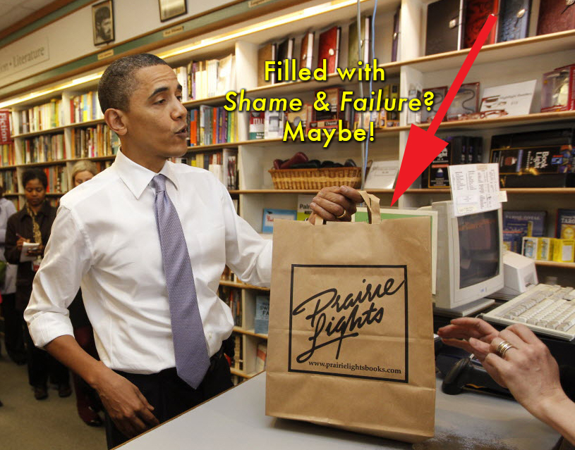 This is what it would look like if the President bought my book at Prairie Lights!