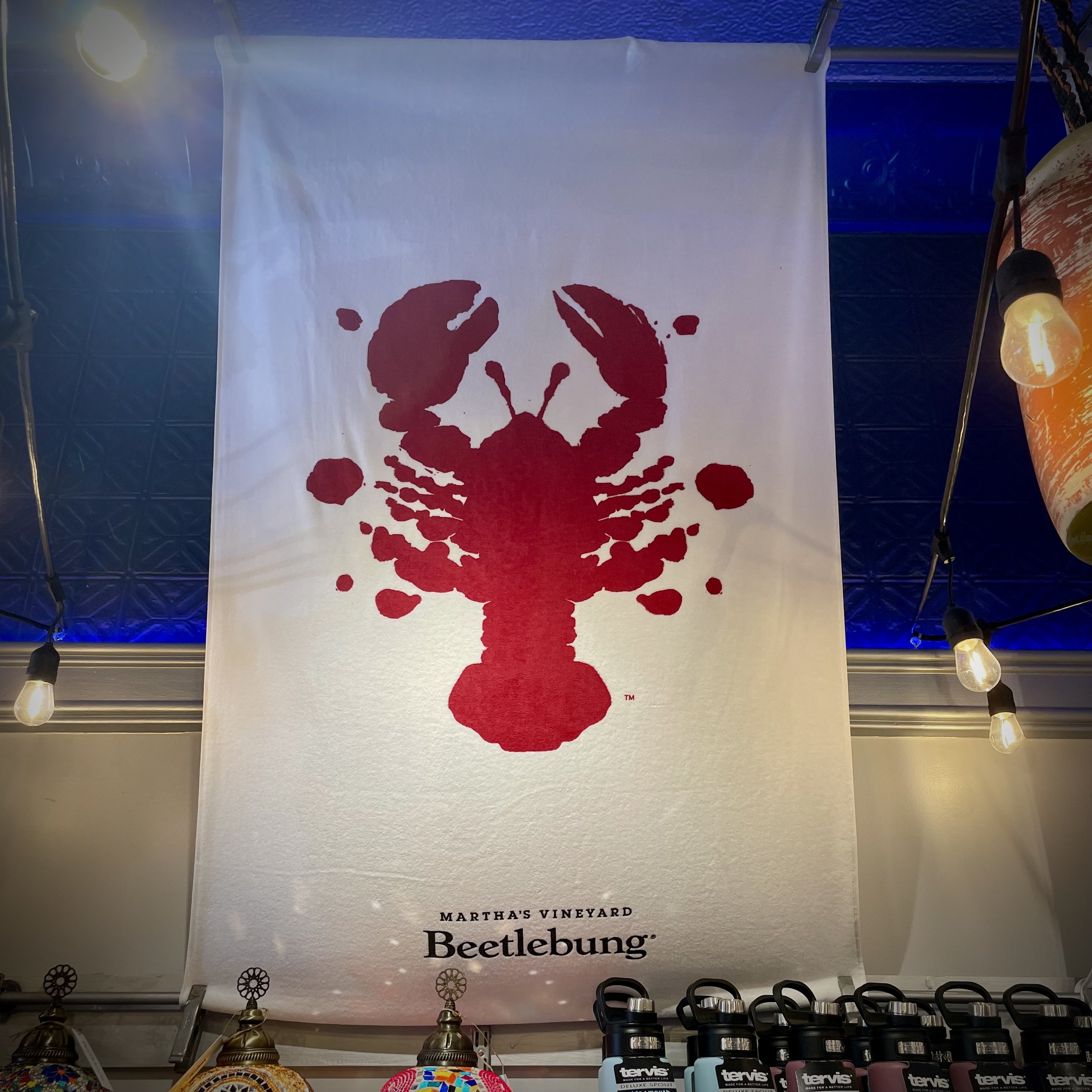 Rorschach Lobster Beach Towel