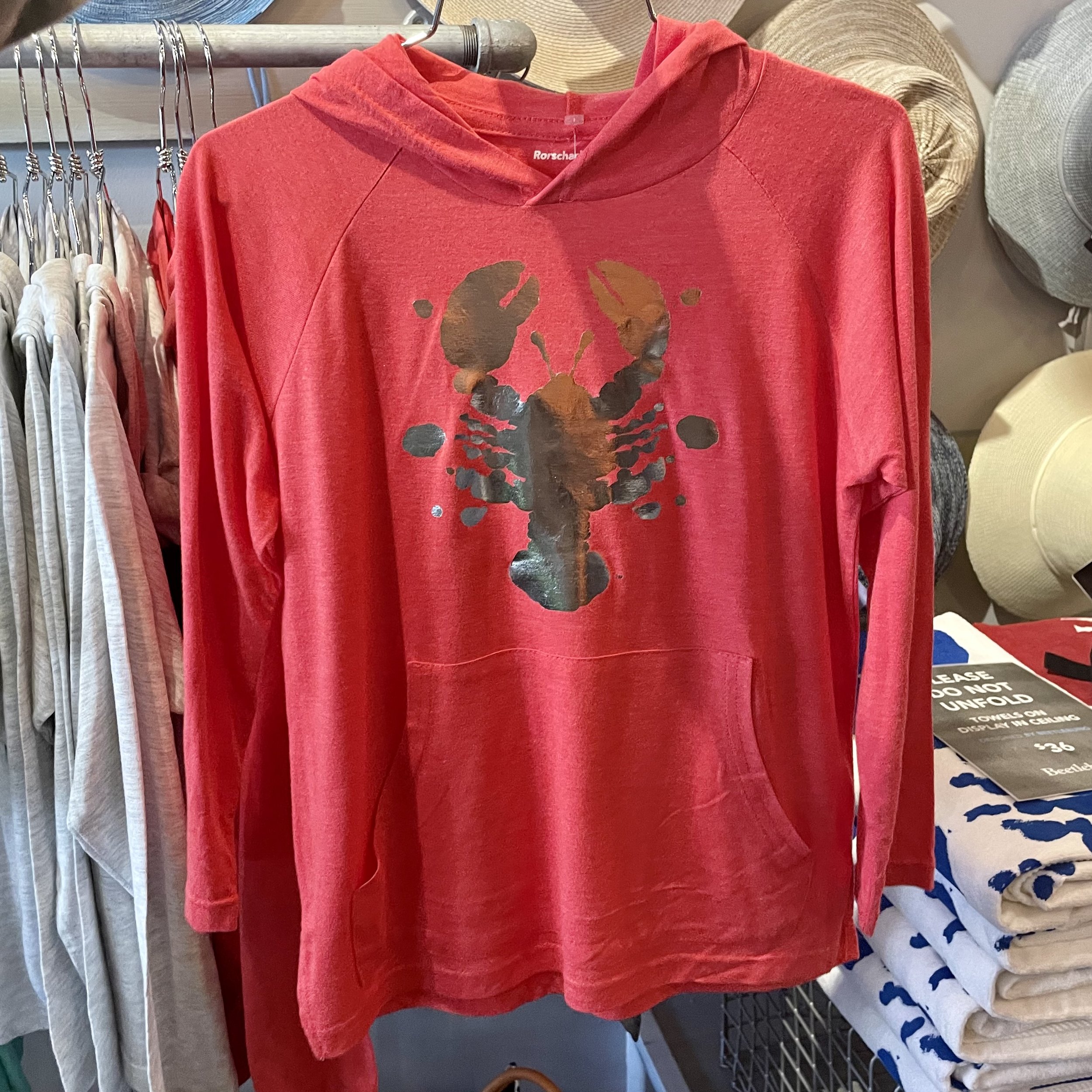 Kids' Hoodie "Dazzle Rorschach Lobster"