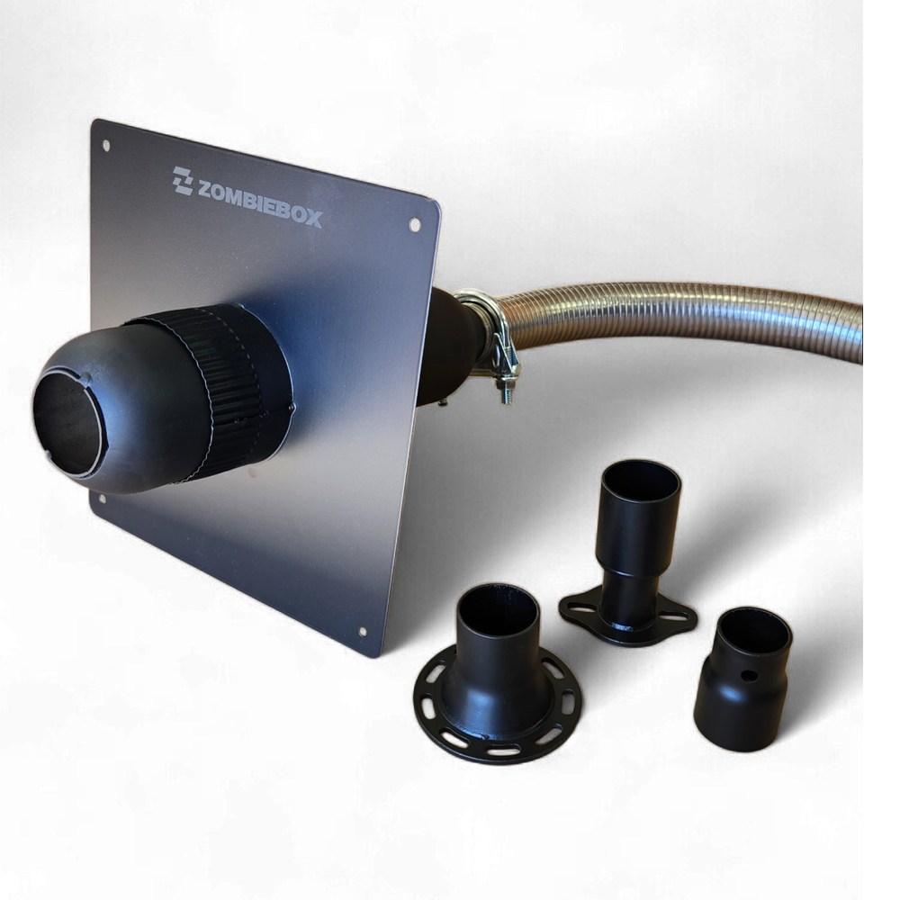 Universal Exhaust Extension kit - Wall Mount w/muffler - Zombiebox Universal Exhaust Extension kit - Wall Mount w/muffler - Zombiebox