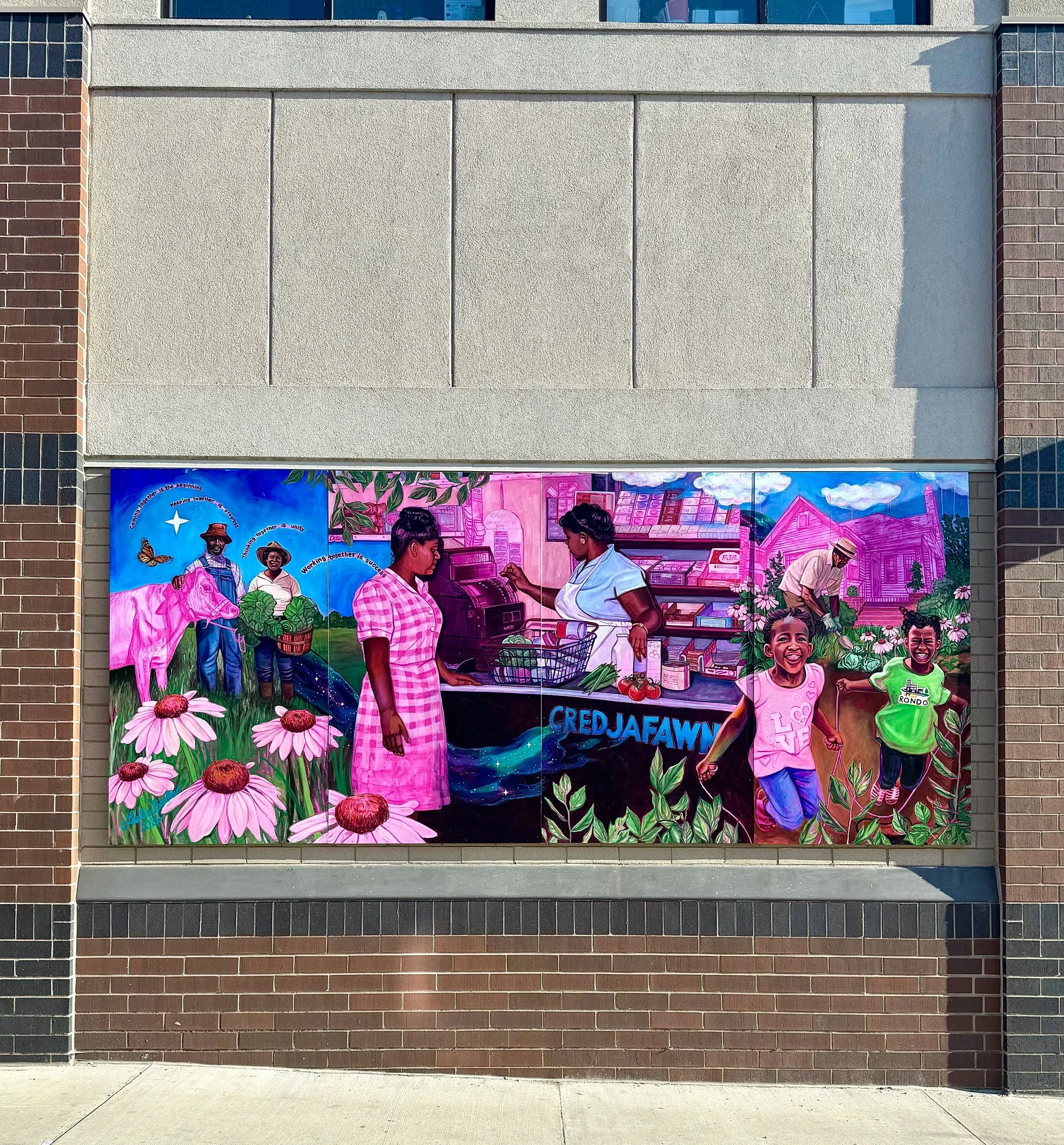  Rondo Community Land Trust mural on Mississippi Market Co-op 