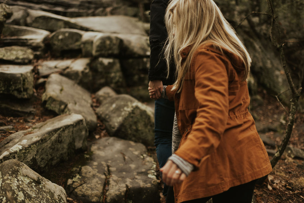 adventurous engagement session at a boulder field in alabama 12.jpg