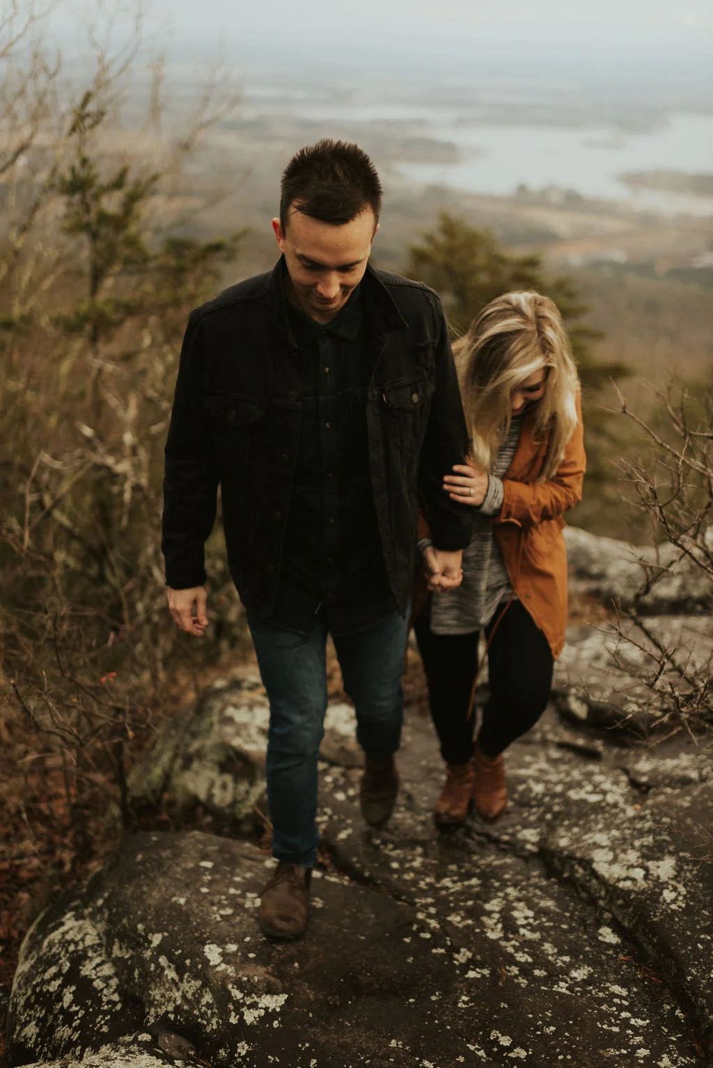 adventurous engagement session at a boulder field in alabama 29.jpg