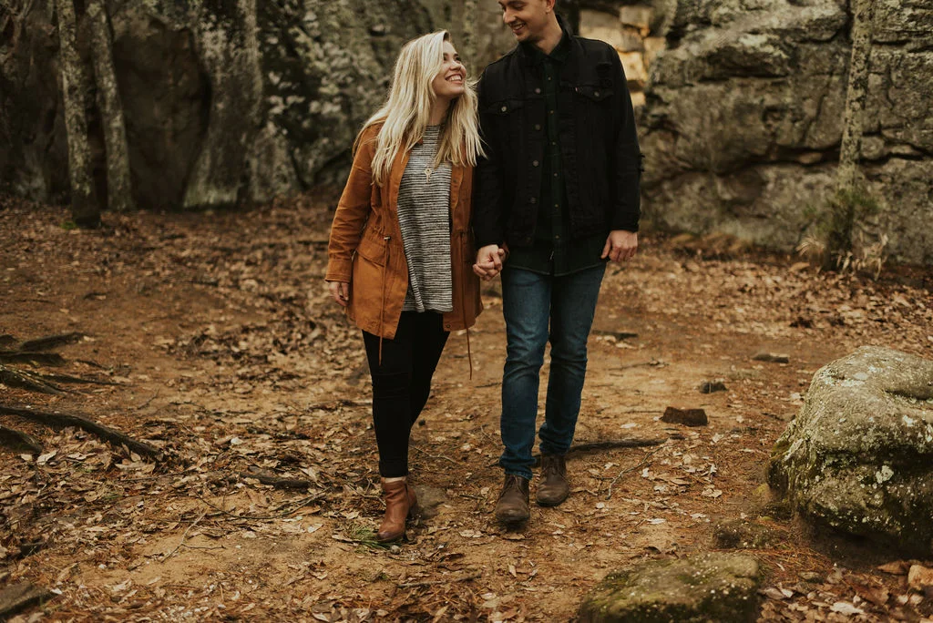 adventurous engagement session at a boulder field in alabama 39.jpg