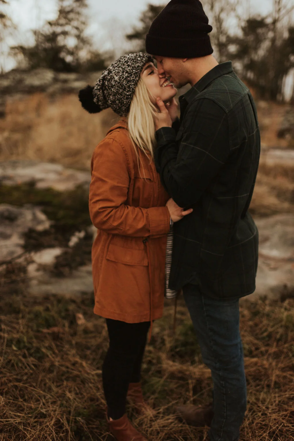 adventurous engagement session at a boulder field in alabama 81.jpg