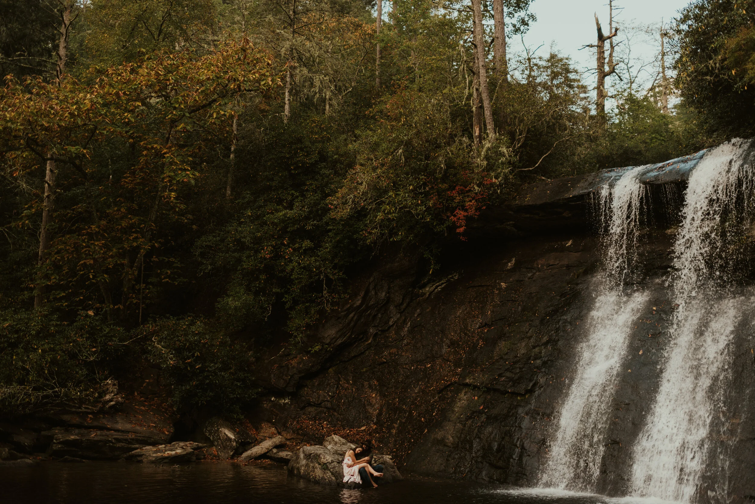Waterfall Engagement Session in Cashiers, NC