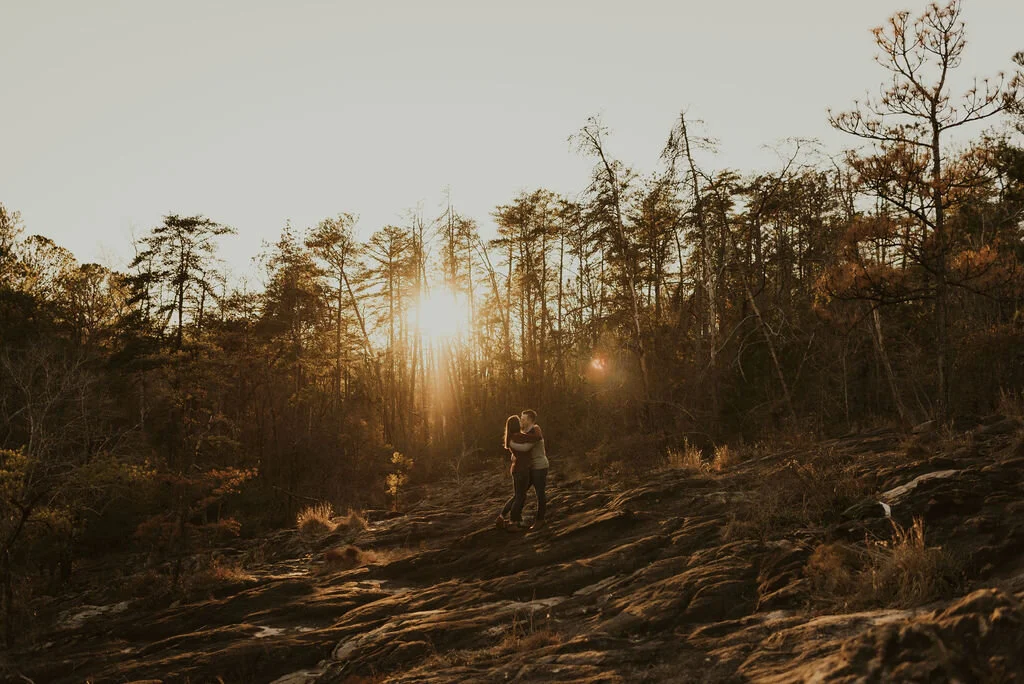 Sunset Anniversary Session at Moss Rock in Hoover, AL