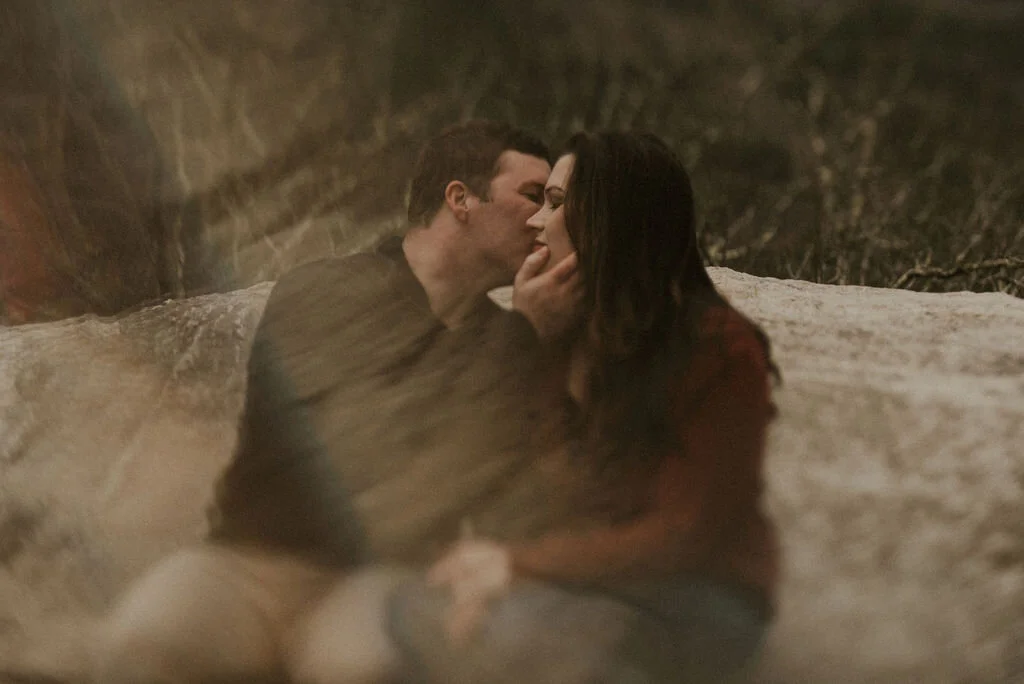 Moody Blue Hour Couple Session at Cheaha State Park