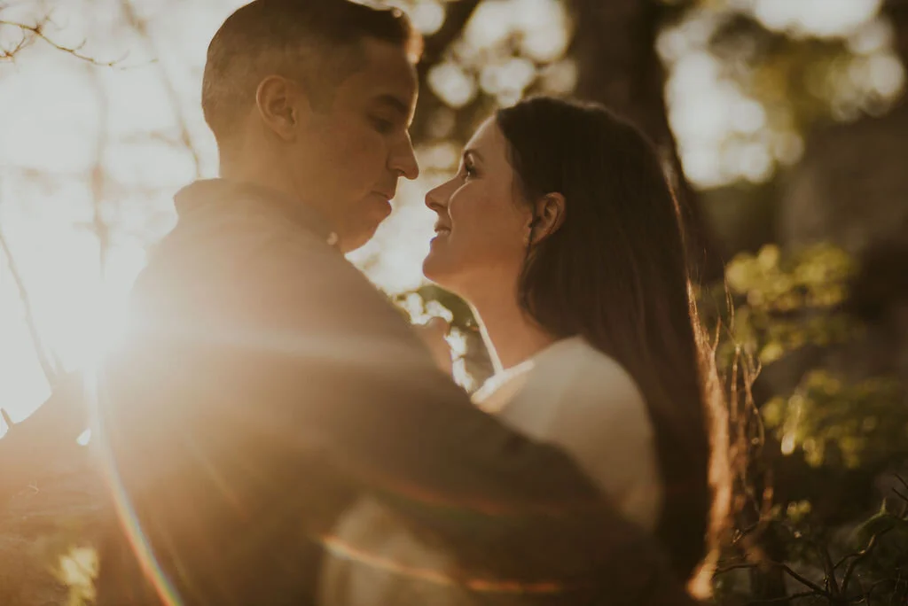Sunset Engagement at Cheaha Mountain in AL