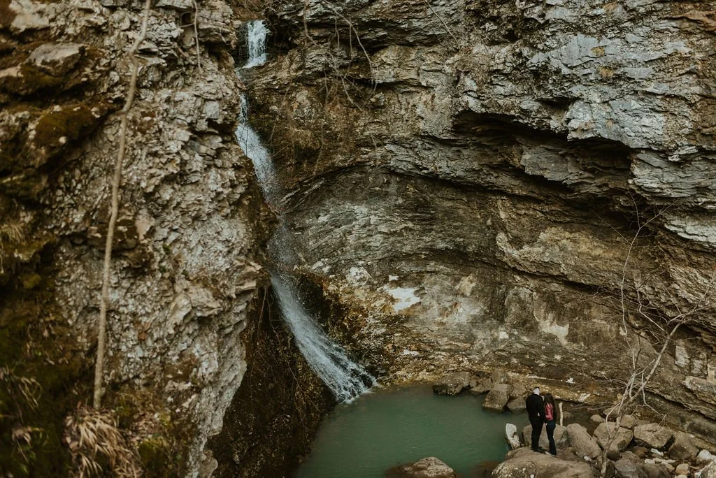 Buffalo National River Winter Adventure Engagement Session