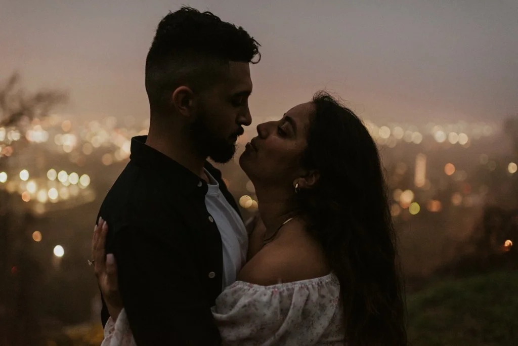 Downtown Rainy Engagement Session in Birmingham, AL