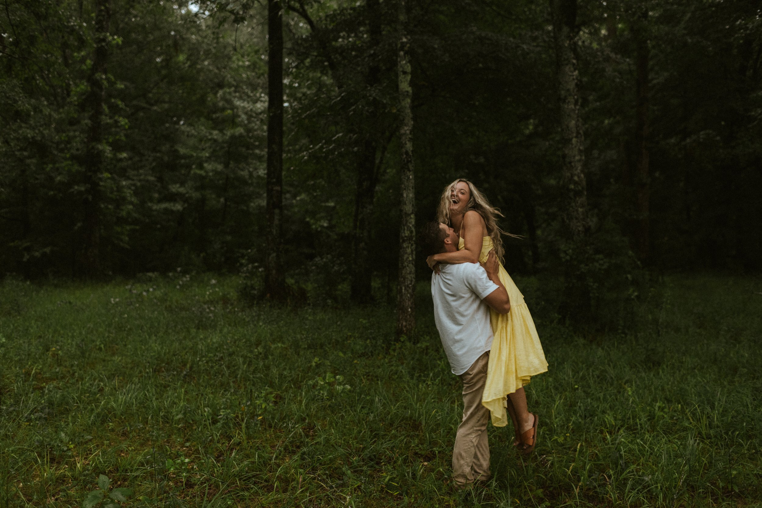 A Romantic Rain-Kissed Engagement Session in Summer