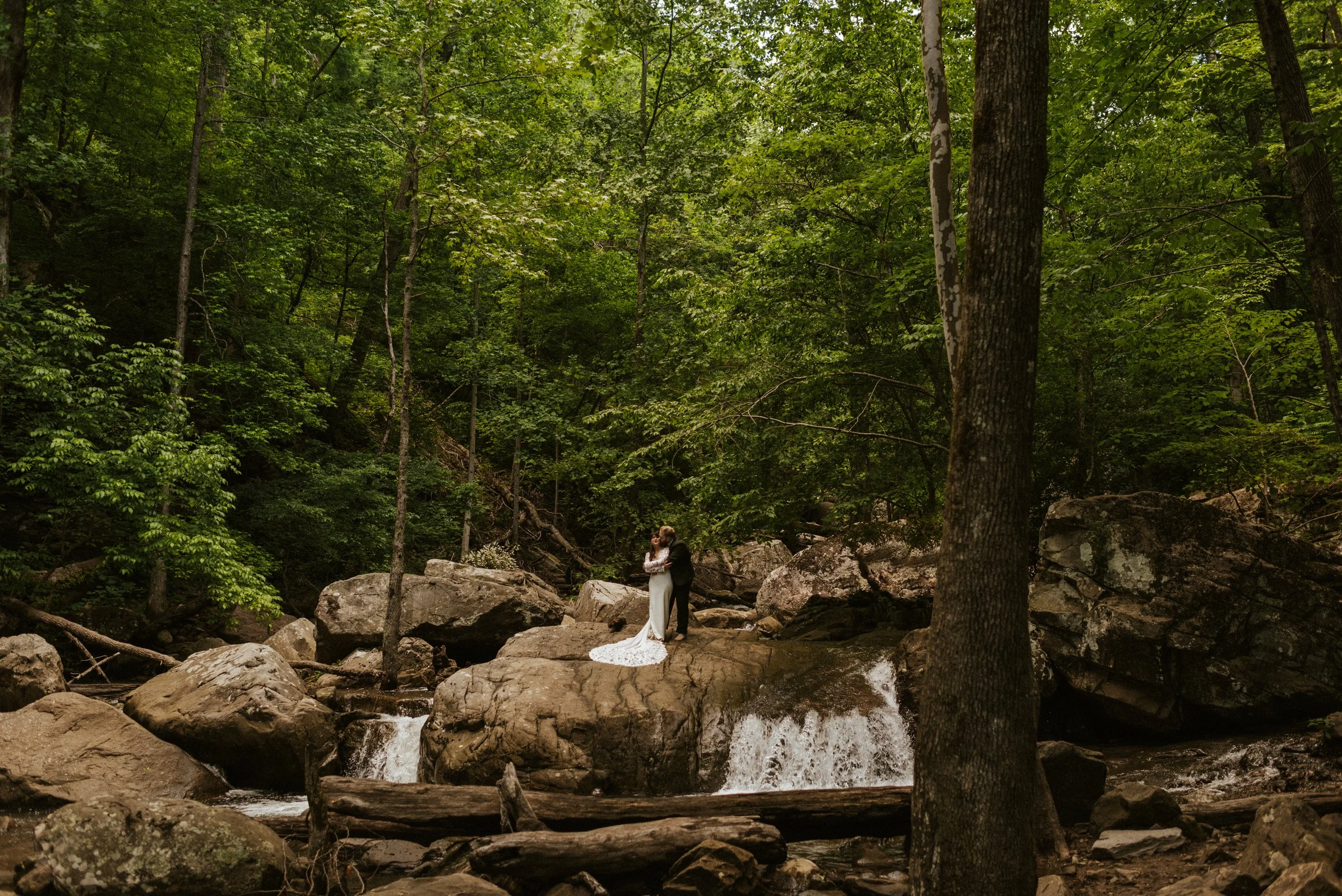 Waterfall Post Wedding Session in Tennessee