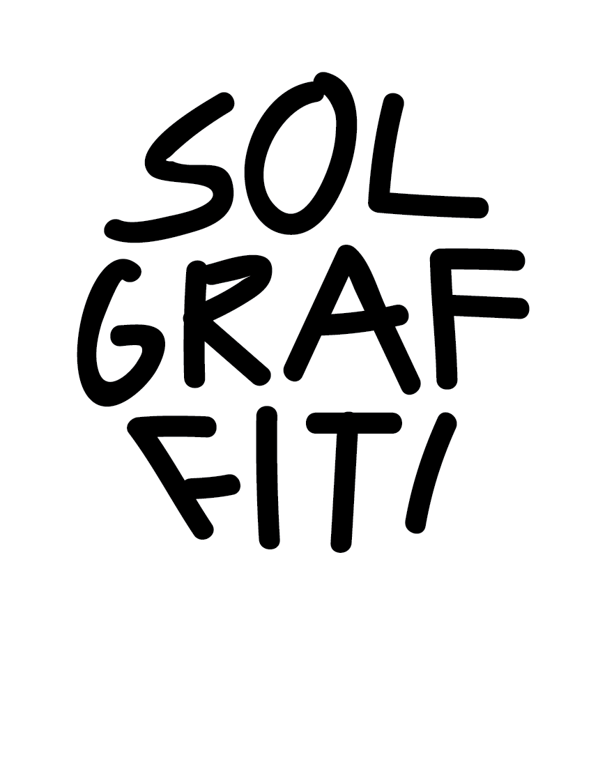 A black and white illustration of a light bulb with text inside reading 'SOL GRAF FIT!'