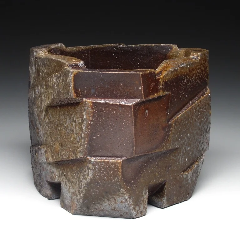 27. Triangular Planar Cleavage. 2010. Stoneware, wood-fired. 6” x 7.5” x 6.5”.$250.jpg