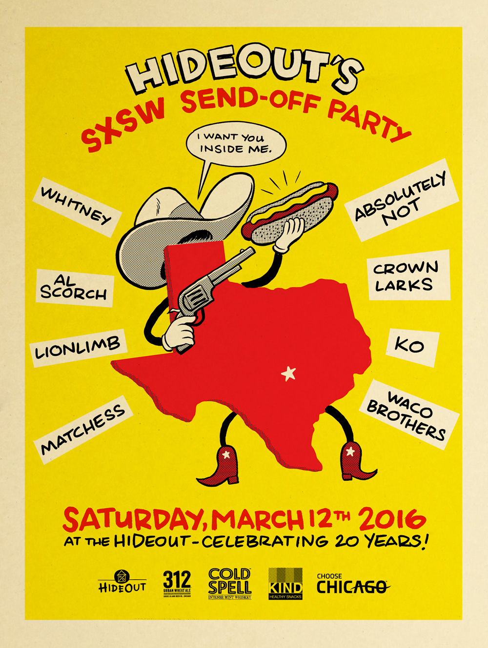 HIDEOUT SXSW SENDOFF POSTER 2016