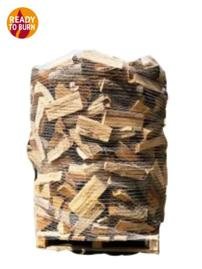 Kiln dried hardwood net wrapped pallet from Shropshire Firewood